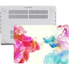 Misda Store MacBook Air 13 Inç Kılıf A2337 M1 A2179 A1932 Uyumlu Mat Sert Kapak Uv Baskılı Modern Desenli Koruyucu Hard Case Ince Hafif Laptop Kılıfı Pembe