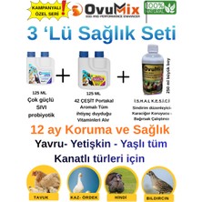 Ovumix Kanatlı Sağlık Seti 3'lü - Güçlü Sıvı Probiyotik, 42 Çeşit Portakal Aromalı Multivitamin ve Dışkı Formu Düzenleyici Damla