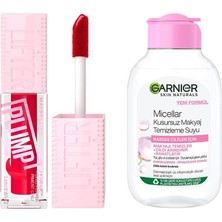 EstoreBox New York Lifter Plump Dudak Parlatıcısı- 004 Red Flag & Micellar Kusursuz Makyaj