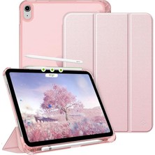 Misda Store iPad Air 13INÇ M2 ile Uyumlu Kılıf Flip Cover Kalem Bölmeli Pc Case A2898 A2899 A2900 Rose Gold