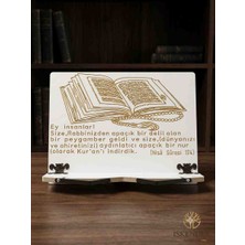 İskender Wood Ahşap Masa Üstü Ahşap Kuran Rahlesi Hediyelik Kitap Okuma Standı Tablet Tutucu