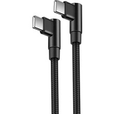 Misda Store Metre Type-C Şarj Kablosu Hızlı Şarj Samsung ile Uyumlu Type C To Type C Uzun Kablo