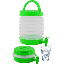Misda Store Musluklu Katlanır Su Bidonu – Taşınabilir Katlanabilir Su Sebili, Kamp Piknik Outdoor Su Sürahisi, Akordiyon Tasarım Su Kovası, Damacana Içecek Şişesi (Yeşil)