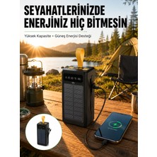 ENCO Mey Ithalat® Taşınabilir Güneş Panelli Powerbank Çoklu Cihaz Şarj Destekli Yeni Nesil