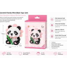 Svoria Store Mey Ithalat® Oturan Sevimli Çiçek Panda 350 Parça Block Oyuncak