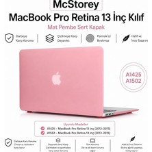 Misda Store MacBook Pro 13 Inç Kılıf A1425 A1502 Uyumlu Sert Kapak Hard Case Koruyucu Retina 13 Inç Laptop Kılıfı Çizilme ve Darbelere Dayanıklı Ince Hafif Tam Korumalı Kapak Açık Pembe