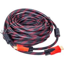 Powermaster 20 Metre Örgülü HDMI Kablo Yüksek Hız Destekli Kaliteli Görüntü Aktarımı