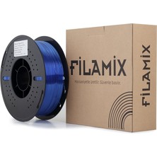 Filamix Hyper Petg Şeffaf Mavi Filament 1.75MM 1kg Plastik Makara