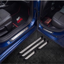 Ebal Oto Toyota Corolla Tüm Modeller Uyumlu Krom Kapı Eşiği (Abs Çerçeveli 4 Parça) P.çelik