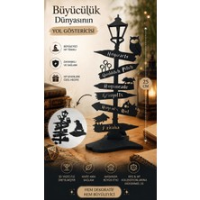 Major Hobi Hogwarts Yön Tabelası Dekoru – Harry Potter Temalı Masaüstü ve Raf Süsü - 25 cm