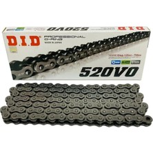 D.I.D DID 520 O-Ring 112 Bakla Çelik Motosiklet Zinciri - KTM Duke 125 cc (2014-2019)