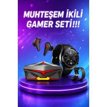 Anc Özellikli Bluetooth Kulaklık ve Amoled Ekran Akıllı Saat Uyku ve Sağlık Takibi Nabız Ölçer