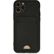 Svoria Store Mey Ithalat®   iPhone 11 Pro Kılıf Kelvin Kartvizitli Silikon - Siyah