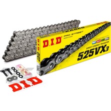D.I.D Dıd DID-525VX3 (ÇELIK)-114 Dıd 525VX3-114 Link Çelik Zincir (X-Ring) - Trıumph Scrambler Xc / Xe 1200 cc (2019-2021)