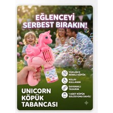 Rhea & Co. Sevimli Unicorn Köpük Tabancası Solüsyonlu Balon Çıkaran Oyuncak Tabanca Pembe