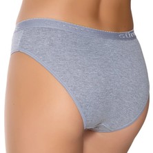 Gümüş 6016  12'li Kadın Ribana Beli Gümüş Yazılı Bikini