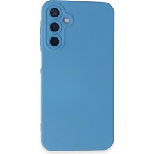 Samsung Galaxy A55 5g Kılıf Nano Içi Kadife Silikon - Mavi