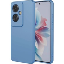Oppo Reno 11F Kılıf First Silikon - Mavi