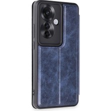 Oppo Reno 11F Kılıf Flip Cover - Lacivert