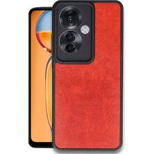 Oppo Reno 11F Kılıf Aras Deri Kapak - Kırmızı