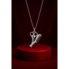 Alaja Silver Makas Parlak Unisex Tasarım 925 Ayar Gümüş Kolye