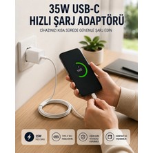 Type-C To C Kablolu 35W Hızlı Şarj Başlığı Set Midastech