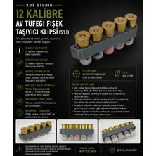 12 Kalibre Av Tüfeği Fişek Taşıyıcı Klipsi (5'li)