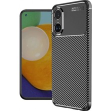 Oppo A38 Kılıf Auto Focus Karbon Kapak - Siyah