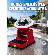 Şarjlı Rgb Projektör Lamba Güneş Enerjili Çok Fonksiyonlu Disco Işık Lambası Midastech