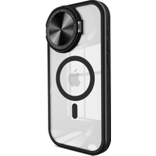 Apple iPhone 11 Kılıf Teleskop Lens Magsafe Silikon Kapak - Siyah
