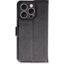 Eseno Select iPhone 16 Pro ile Uyumlu Kılıf Trend S Plus Kapaklı Kılıf Siyah