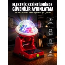 Nemere İthalat Çok Amaçlı Şarjlı LED Projektör Lamba Solar Enerjili Rgb Ambiyans ve Parti Işığı Nemere I