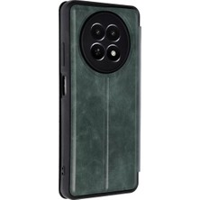 Realme 12 5g Kılıf Flip Cover - Koyu Yeşil