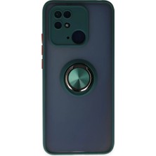 Xiaomi Poco C40 Kılıf Montreal Yüzüklü Silikon Kapak - Yeşil