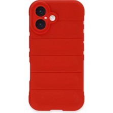 Eseno Select iPhone 16 Plus ile Uyumlu Uyumlu Kılıf Optimum Silikon Kırmızı
