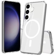 Eseno Select Samsung Galaxy S24 ile Uyumlu Uyumlu Kılıf Magneticsafe Şeffaf Silikon Şeffaf
