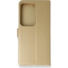 Eseno Select Samsung Galaxy S20 Ultra ile Uyumlu Trend S Plus Kapaklı Kılıf Gold