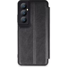 Eseno Select Realme C65 ile Uyumlu Kılıf Flip Cover Siyah