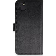 Eseno Select Huawei Y5P ile Uyumlu Kılıf Trend S Plus Kapaklı Kılıf Siyah