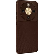 Eseno Select Huawei Honor ile Uyumlu Magic 8 Lite Auto Focus Karbon Kapak Kahverengi