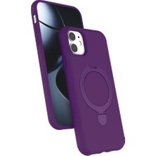 Eseno Select iPhone 11 ile Uyumlu Regal MagSafe Standlı Kapak Derin Mor