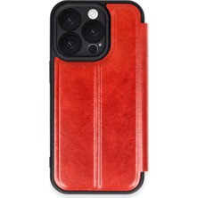 Apple iPhone 16 Pro Kılıf Flip Cover - Kırmızı
