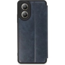 Eseno Select Oppo A38 ile Uyumlu Kılıf Flip Cover Lacivert