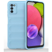 Samsung Galaxy A03S Kılıf Optimum Silikon - Sky Blue