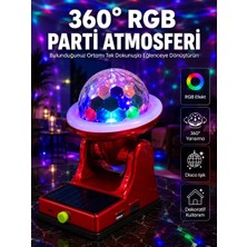 360° Rgb LED Disco Işığı Ayarlanabilir Başlıklı Güneş Enerjili Projektör Lamba Midastech