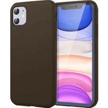 Apple Iphone 11 Kılıf First Silikon - Kahverengi