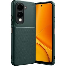 Vivo Y29S Auto Focus Karbon Kapak - Koyu Yeşil