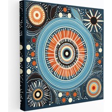 Popcasso Aborjin Sembollerle Rüya Zamanı Geometrik Desenler Kanvas Tablo