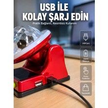 Nemere İthalat Güneş Enerjili LED Disco Lamba Şarjlı Rgb Parti ve Dekoratif Aydınlatma Lambası Nemere Ithala