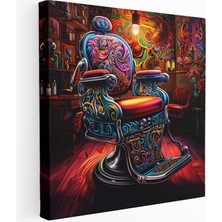 Popcasso Lüks Berber Koltuğu Sanat Duvar Tablosu